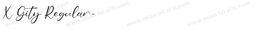 X Gity Regular字体转换